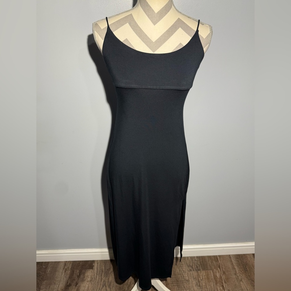 Aritzia wilfred Elegant Black Spaghetti Strap Dress
